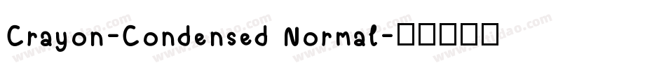 Crayon-Condensed Normal字体转换